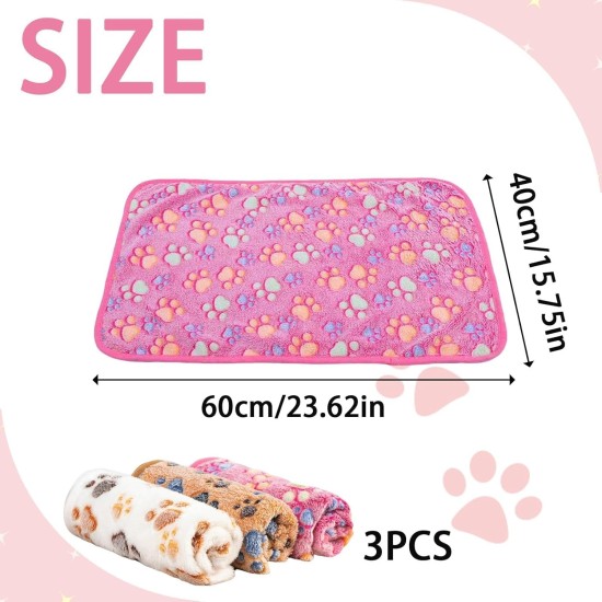 Pack of 3 Cat Blankets, 40 x 60 cm, Cat Blanket for Cats, Cuddly Blanket, Dog, Washable and Fluffy, Soft and Warm Blankets, Pets for Small, Medium Dogs, Cats, Pet Blanket, Sleeping Mat Pack of 3 Cat Blankets, 40 x 60 cm, Cat Blanket for Cats, Cuddly Blanket, Dog, Washable and Fluffy, Soft and Warm Blankets, Pets for Small, Medium Dogs, Cats, Pet Blanket, Sleeping Mat