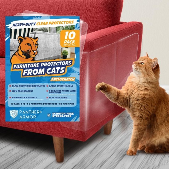 Panther Armor Robust scratch protection for sofa, cat, pack of 18 anti-scratch film for cats Panther Armor Robust scratch protection for sofa, cat, pack of 18 anti-scratch film for cats