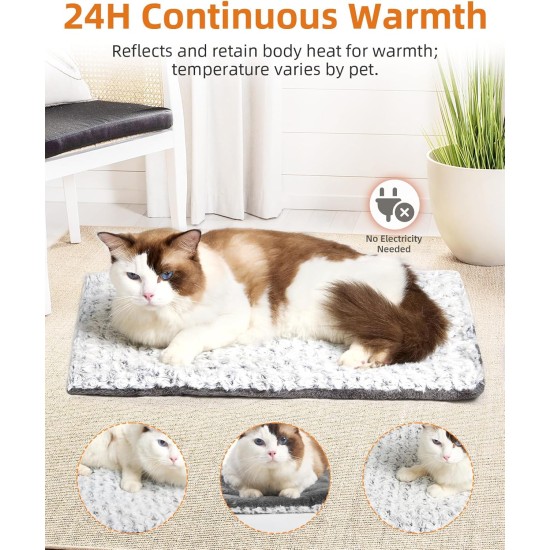 Papettly Self-Heating Blanket Cat, Cat Heat Blanket for Cats, Heat Pad for Indoor and Outdoor Use, Heating Blanket Cats without Electricity, Non-Slip Self-Warming Heating Mat, Thermal Blanket, 60 x 46 Papettly Self-Heating Blanket Cat, Cat Heat Blanket for Cats, Heat Pad for Indoor and Outdoor Use, Heating Blanket Cats without Electricity, Non-Slip Self-Warming Heating Mat, Thermal Blanket, 60 x 46