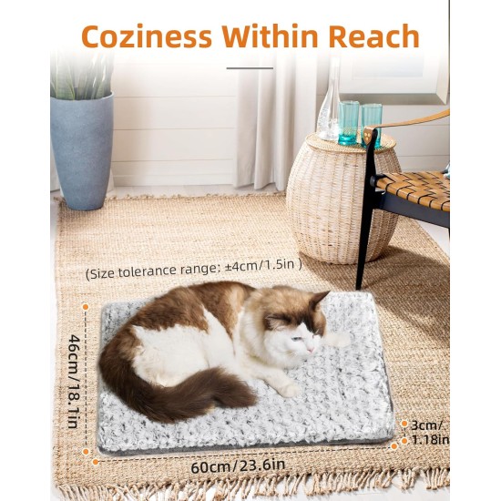 Papettly Self-Heating Blanket Cat, Cat Heat Blanket for Cats, Heat Pad for Indoor and Outdoor Use, Heating Blanket Cats without Electricity, Non-Slip Self-Warming Heating Mat, Thermal Blanket, 60 x 46 Papettly Self-Heating Blanket Cat, Cat Heat Blanket for Cats, Heat Pad for Indoor and Outdoor Use, Heating Blanket Cats without Electricity, Non-Slip Self-Warming Heating Mat, Thermal Blanket, 60 x 46
