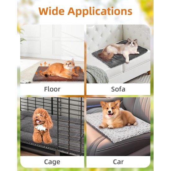 Papettly Self-Heating Blanket Cat, Cat Heat Blanket for Cats, Heat Pad for Indoor and Outdoor Use, Heating Blanket Cats without Electricity, Non-Slip Self-Warming Heating Mat, Thermal Blanket, 60 x 46 Papettly Self-Heating Blanket Cat, Cat Heat Blanket for Cats, Heat Pad for Indoor and Outdoor Use, Heating Blanket Cats without Electricity, Non-Slip Self-Warming Heating Mat, Thermal Blanket, 60 x 46