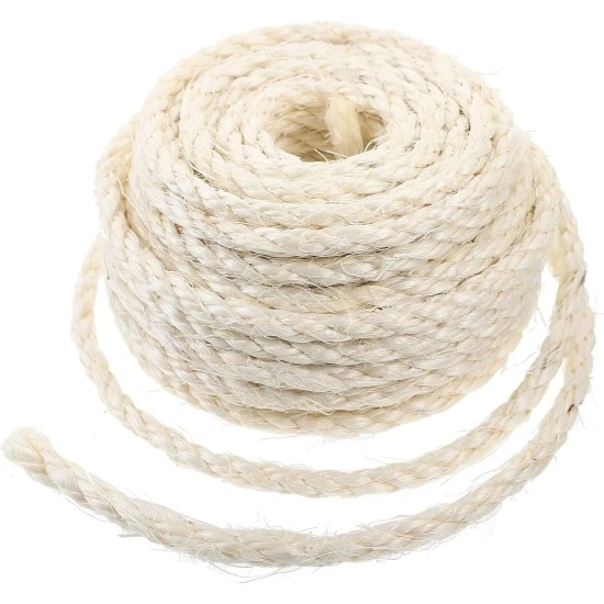 Parain Sisal Rope for Scratching Post, Cat Tree, Natural Sisal Rope, 6 mm (6 mm, 10 m) Parain Sisal Rope for Scratching Post, Cat Tree, Natural Sisal Rope, 6 mm (6 mm, 10 m)