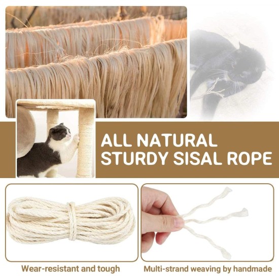 Parain Sisal Rope for Scratching Post, Cat Tree, Natural Sisal Rope, 6 mm (6 mm, 10 m) Parain Sisal Rope for Scratching Post, Cat Tree, Natural Sisal Rope, 6 mm (6 mm, 10 m)