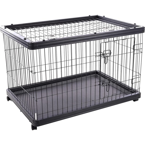 Pasy Kennel with Wheels, Black, 97.5 x 69 x 66.5 cm Pasy Kennel with Wheels, Black, 97.5 x 69 x 66.5 cm