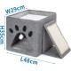 Patapalooza Collapsible Cat Bed with Scratching Board, Ideal for Recreation and Entertainment, Saves Space and Promotes Healthy Scratching Patapalooza Collapsible Cat Bed with Scratching Board, Ideal for Recreation and Entertainment, Saves Space and Promotes Healthy Scratching