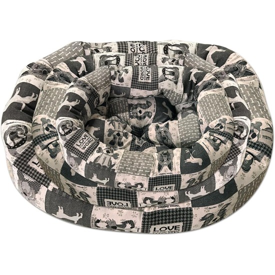 Patapalooza Rundes Haustierbett, 3-teilig, gepolstert, leicht zu waschen, ideal für Erholung und Komfort von Hunden und Katzen. Patapalooza Rundes Haustierbett, 3-teilig, gepolstert, leicht zu waschen, ideal für Erholung und Komfort von Hunden und Katzen.