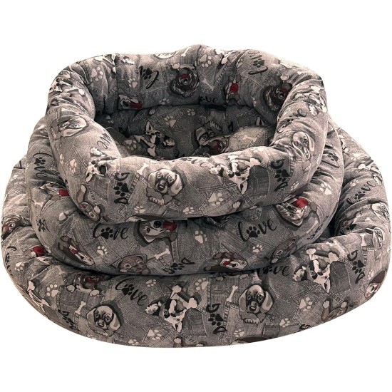 Patapalooza Rundes Haustierbett, 3-teilig, gepolstert, leicht zu waschen, ideal für Erholung und Komfort von Hunden und Katzen. Patapalooza Rundes Haustierbett, 3-teilig, gepolstert, leicht zu waschen, ideal für Erholung und Komfort von Hunden und Katzen.