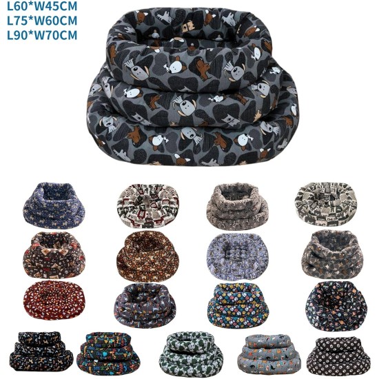 Patapalooza Rundes Haustierbett, 3-teilig, gepolstert, leicht zu waschen, ideal für Erholung und Komfort von Hunden und Katzen. Patapalooza Rundes Haustierbett, 3-teilig, gepolstert, leicht zu waschen, ideal für Erholung und Komfort von Hunden und Katzen.