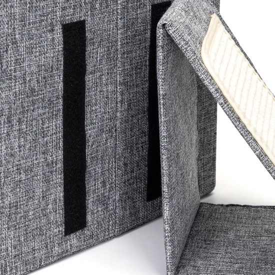 Patapalooza Zusammenklappbares Katzenbett mit Kratzbrett, ideal für Erholung und Unterhaltung, spart Platz und fördert gesundes Kratzen. Patapalooza Zusammenklappbares Katzenbett mit Kratzbrett, ideal für Erholung und Unterhaltung, spart Platz und fördert gesundes Kratzen.
