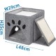Patapalooza Zusammenklappbares Katzenbett mit Kratzbrett, ideal für Erholung und Unterhaltung, spart Platz und fördert gesundes Kratzen. Patapalooza Zusammenklappbares Katzenbett mit Kratzbrett, ideal für Erholung und Unterhaltung, spart Platz und fördert gesundes Kratzen.