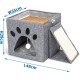 Patapalooza Zusammenklappbares Katzenbett mit Kratzbrett, ideal für Erholung und Unterhaltung, spart Platz und fördert gesundes Kratzen. Patapalooza Zusammenklappbares Katzenbett mit Kratzbrett, ideal für Erholung und Unterhaltung, spart Platz und fördert gesundes Kratzen.