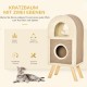 PawHut Cat Cave Cat Scratching Post with Scratching Board Play Balls Cat Bed Scratching Mat Multi-Tier Chipboard Plush Sisal Coffee 40 x 34 x 91 cm PawHut Cat Cave Cat Scratching Post with Scratching Board Play Balls Cat Bed Scratching Mat Multi-Tier Chipboard Plush Sisal Coffee 40 x 34 x 91 cm