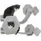 PawHut Cat Climbing Wall, Cat Lounger with Steps, Cat Cave, Jumping Tower, Toy Ball, Cat Platform for Cats up to 5 kg, Light Grey PawHut Cat Climbing Wall, Cat Lounger with Steps, Cat Cave, Jumping Tower, Toy Ball, Cat Platform for Cats up to 5 kg, Light Grey