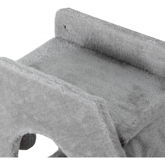 PawHut Cat Climbing Wall, Cat Lounger with Steps, Cat Cave, Jumping Tower, Toy Ball, Cat Platform for Cats up to 5 kg, Light Grey PawHut Cat Climbing Wall, Cat Lounger with Steps, Cat Cave, Jumping Tower, Toy Ball, Cat Platform for Cats up to 5 kg, Light Grey