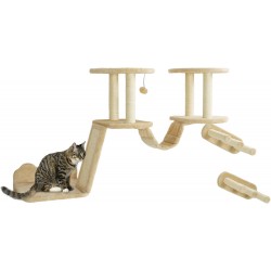 PawHut Cat Climbing Wall Set, 3-Piece Cat Furniture with Scratching Post, Perches, Ladder, Steps, Scratching Board, for Cats up to 5 kg, Sisal, Beige PawHut Cat Climbing Wall Set, 3-Piece Cat Furniture with Scratching Post, Perches, Ladder, Steps, Scratching Board, for Cats up to 5 kg, Sisal, Beige