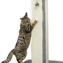 PawHut Scratching Post, 81 cm Scratching Post, Sisal Cat Scratching Post with Play Ball, Scratching Post for Cats, Scratching Furniture for Cats up to 5 kg, Indoor, Grey, Cream PawHut Scratching Post, 81 cm Scratching Post, Sisal Cat Scratching Post with Play Ball, Scratching Post for Cats, Scratching Furniture for Cats up to 5 kg, Indoor, Grey, Cream