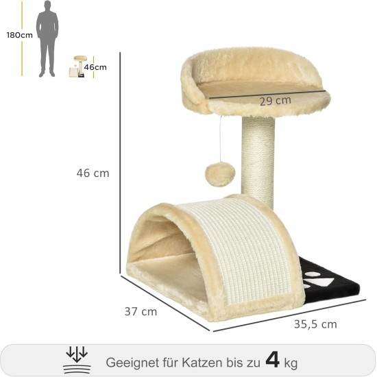 PawHut Scratching Post, 81 cm Scratching Post, Sisal Cat Scratching Post with Play Ball, Scratching Post for Cats, Scratching Furniture for Cats up to 5 kg, Indoor, Grey, Cream PawHut Scratching Post, 81 cm Scratching Post, Sisal Cat Scratching Post with Play Ball, Scratching Post for Cats, Scratching Furniture for Cats up to 5 kg, Indoor, Grey, Cream