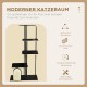 PawHut Scratching Post, 81 cm Scratching Post, Sisal Cat Scratching Post with Play Ball, Scratching Post for Cats, Scratching Furniture for Cats up to 5 kg, Indoor, Grey, Cream