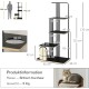 PawHut Scratching Post, 81 cm Scratching Post, Sisal Cat Scratching Post with Play Ball, Scratching Post for Cats, Scratching Furniture for Cats up to 5 kg, Indoor, Grey, Cream