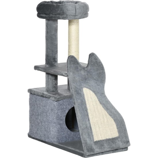 PawHut Scratching Post, 81 cm Scratching Post, Sisal Cat Scratching Post with Play Ball, Scratching Post for Cats, Scratching Furniture for Cats up to 5 kg, Indoor, Grey, Cream PawHut Scratching Post, 81 cm Scratching Post, Sisal Cat Scratching Post with Play Ball, Scratching Post for Cats, Scratching Furniture for Cats up to 5 kg, Indoor, Grey, Cream