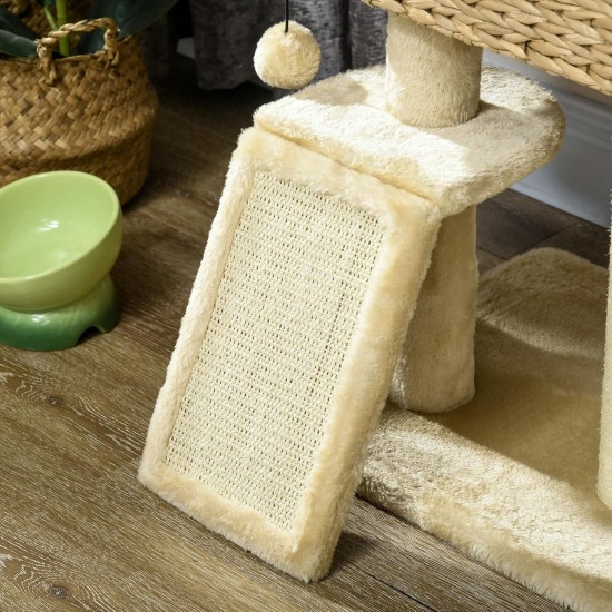 PawHut Scratching Post, 81 cm Scratching Post, Sisal Cat Scratching Post with Play Ball, Scratching Post for Cats, Scratching Furniture for Cats up to 5 kg, Indoor, Grey, Cream PawHut Scratching Post, 81 cm Scratching Post, Sisal Cat Scratching Post with Play Ball, Scratching Post for Cats, Scratching Furniture for Cats up to 5 kg, Indoor, Grey, Cream