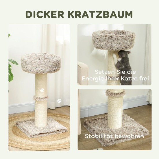 PawHut Scratching Post, 81 cm Scratching Post, Sisal Cat Scratching Post with Play Ball, Scratching Post for Cats, Scratching Furniture for Cats up to 5 kg, Indoor, Grey, Cream PawHut Scratching Post, 81 cm Scratching Post, Sisal Cat Scratching Post with Play Ball, Scratching Post for Cats, Scratching Furniture for Cats up to 5 kg, Indoor, Grey, Cream