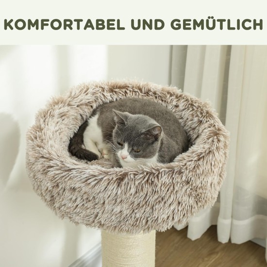PawHut Scratching Post, 81 cm Scratching Post, Sisal Cat Scratching Post with Play Ball, Scratching Post for Cats, Scratching Furniture for Cats up to 5 kg, Indoor, Grey, Cream PawHut Scratching Post, 81 cm Scratching Post, Sisal Cat Scratching Post with Play Ball, Scratching Post for Cats, Scratching Furniture for Cats up to 5 kg, Indoor, Grey, Cream