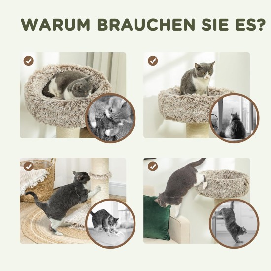 PawHut Scratching Post, 81 cm Scratching Post, Sisal Cat Scratching Post with Play Ball, Scratching Post for Cats, Scratching Furniture for Cats up to 5 kg, Indoor, Grey, Cream PawHut Scratching Post, 81 cm Scratching Post, Sisal Cat Scratching Post with Play Ball, Scratching Post for Cats, Scratching Furniture for Cats up to 5 kg, Indoor, Grey, Cream