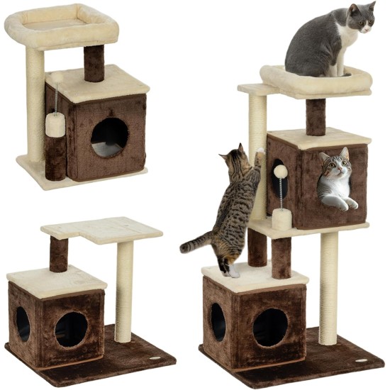 PawHut Scratching Post, 81 cm Scratching Post, Sisal Cat Scratching Post with Play Ball, Scratching Post for Cats, Scratching Furniture for Cats up to 5 kg, Indoor, Grey, Cream PawHut Scratching Post, 81 cm Scratching Post, Sisal Cat Scratching Post with Play Ball, Scratching Post for Cats, Scratching Furniture for Cats up to 5 kg, Indoor, Grey, Cream