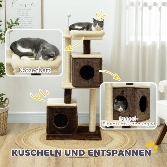 PawHut Scratching Post, 81 cm Scratching Post, Sisal Cat Scratching Post with Play Ball, Scratching Post for Cats, Scratching Furniture for Cats up to 5 kg, Indoor, Grey, Cream PawHut Scratching Post, 81 cm Scratching Post, Sisal Cat Scratching Post with Play Ball, Scratching Post for Cats, Scratching Furniture for Cats up to 5 kg, Indoor, Grey, Cream