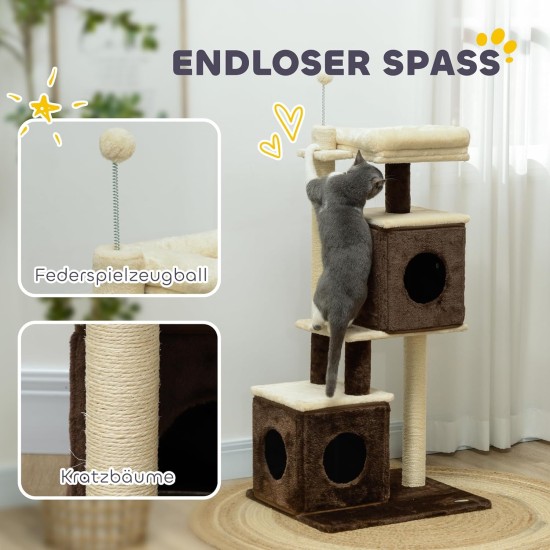PawHut Scratching Post, 81 cm Scratching Post, Sisal Cat Scratching Post with Play Ball, Scratching Post for Cats, Scratching Furniture for Cats up to 5 kg, Indoor, Grey, Cream PawHut Scratching Post, 81 cm Scratching Post, Sisal Cat Scratching Post with Play Ball, Scratching Post for Cats, Scratching Furniture for Cats up to 5 kg, Indoor, Grey, Cream