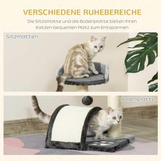 PawHut Scratching Post, 81 cm Scratching Post, Sisal Cat Scratching Post with Play Ball, Scratching Post for Cats, Scratching Furniture for Cats up to 5 kg, Indoor, Grey, Cream PawHut Scratching Post, 81 cm Scratching Post, Sisal Cat Scratching Post with Play Ball, Scratching Post for Cats, Scratching Furniture for Cats up to 5 kg, Indoor, Grey, Cream