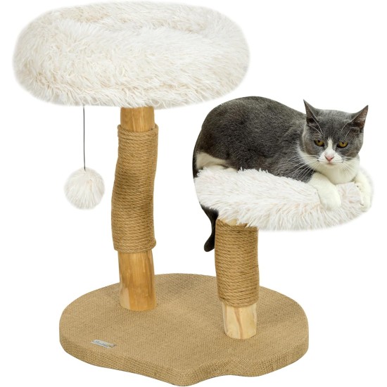 PawHut Scratching Post, 81 cm Scratching Post, Sisal Cat Scratching Post with Play Ball, Scratching Post for Cats, Scratching Furniture for Cats up to 5 kg, Indoor, Grey, Cream PawHut Scratching Post, 81 cm Scratching Post, Sisal Cat Scratching Post with Play Ball, Scratching Post for Cats, Scratching Furniture for Cats up to 5 kg, Indoor, Grey, Cream