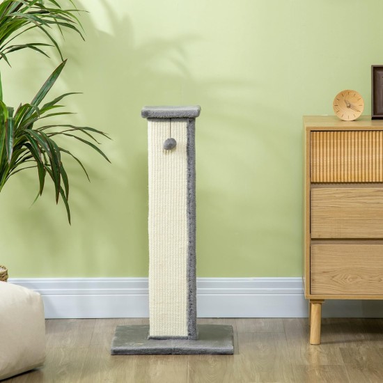 PawHut Scratching Post, 81 cm Scratching Post, Sisal Cat Scratching Post with Play Ball, Scratching Post for Cats, Scratching Furniture for Cats up to 5 kg, Indoor, Grey, Cream PawHut Scratching Post, 81 cm Scratching Post, Sisal Cat Scratching Post with Play Ball, Scratching Post for Cats, Scratching Furniture for Cats up to 5 kg, Indoor, Grey, Cream