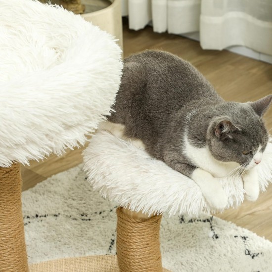 PawHut Scratching Post, 81 cm Scratching Post, Sisal Cat Scratching Post with Play Ball, Scratching Post for Cats, Scratching Furniture for Cats up to 5 kg, Indoor, Grey, Cream PawHut Scratching Post, 81 cm Scratching Post, Sisal Cat Scratching Post with Play Ball, Scratching Post for Cats, Scratching Furniture for Cats up to 5 kg, Indoor, Grey, Cream