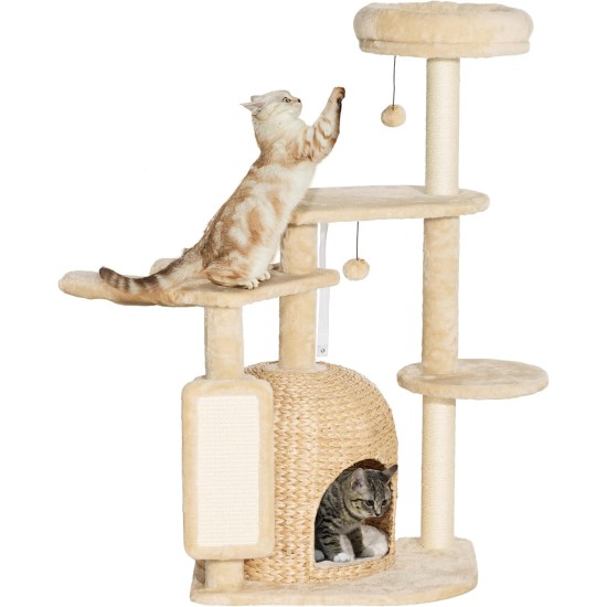 PawHut Scratching Post, 81 cm Scratching Post, Sisal Cat Scratching Post with Play Ball, Scratching Post for Cats, Scratching Furniture for Cats up to 5 kg, Indoor, Grey, Cream PawHut Scratching Post, 81 cm Scratching Post, Sisal Cat Scratching Post with Play Ball, Scratching Post for Cats, Scratching Furniture for Cats up to 5 kg, Indoor, Grey, Cream