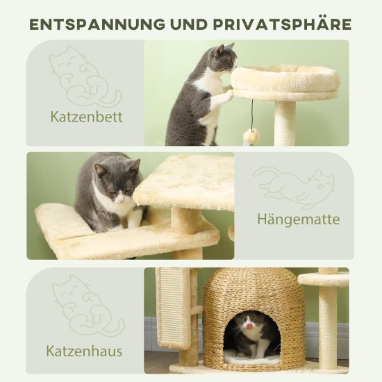 PawHut Scratching Post, 81 cm Scratching Post, Sisal Cat Scratching Post with Play Ball, Scratching Post for Cats, Scratching Furniture for Cats up to 5 kg, Indoor, Grey, Cream PawHut Scratching Post, 81 cm Scratching Post, Sisal Cat Scratching Post with Play Ball, Scratching Post for Cats, Scratching Furniture for Cats up to 5 kg, Indoor, Grey, Cream