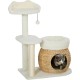 PawHut Scratching Post, 81 cm Scratching Post, Sisal Cat Scratching Post with Play Ball, Scratching Post for Cats, Scratching Furniture for Cats up to 5 kg, Indoor, Grey, Cream PawHut Scratching Post, 81 cm Scratching Post, Sisal Cat Scratching Post with Play Ball, Scratching Post for Cats, Scratching Furniture for Cats up to 5 kg, Indoor, Grey, Cream