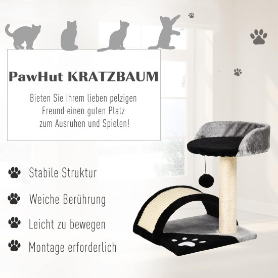 PawHut Scratching Post, 81 cm Scratching Post, Sisal Cat Scratching Post with Play Ball, Scratching Post for Cats, Scratching Furniture for Cats up to 5 kg, Indoor, Grey, Cream PawHut Scratching Post, 81 cm Scratching Post, Sisal Cat Scratching Post with Play Ball, Scratching Post for Cats, Scratching Furniture for Cats up to 5 kg, Indoor, Grey, Cream