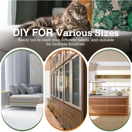 Pawaboo Cat Scratch Protector, 6 Pack Double-Sided Scratching Pads for Cats with Self-Adhesive Cat Scratch Protection Film with 30 Pads Nails Cat Claws Guards Pads for Sofa Furniture Door Scratch Pawaboo Cat Scratch Protector, 6 Pack Double-Sided Scratching Pads for Cats with Self-Adhesive Cat Scratch Protection Film with 30 Pads Nails Cat Claws Guards Pads for Sofa Furniture Door Scratch
