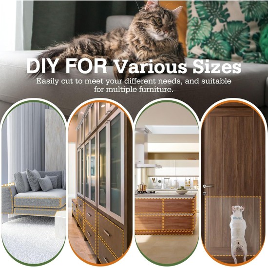 Pawaboo Cat Scratch Protector, 6 Pack Double-Sided Scratching Pads for Cats with Self-Adhesive Cat Scratch Protection Film with 30 Pads Nails Cat Claws Guards Pads for Sofa Furniture Door Scratch Pawaboo Cat Scratch Protector, 6 Pack Double-Sided Scratching Pads for Cats with Self-Adhesive Cat Scratch Protection Film with 30 Pads Nails Cat Claws Guards Pads for Sofa Furniture Door Scratch