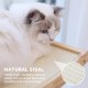 Pecute Cat Window Seats (42 x 30 x 6.5 cm), Cat Hammock Sisal with 2-in-1 Cat Scratching Post, Solid Wood Frame, Iron Holder and Powerful Suction Cup