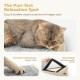 Pecute Cat Window Seats (42 x 30 x 6.5 cm), Cat Hammock Sisal with 2-in-1 Cat Scratching Post, Solid Wood Frame, Iron Holder and Powerful Suction Cup