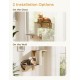 Pecute Cat Window Seats (42 x 30 x 6.5 cm), Cat Hammock Sisal with 2-in-1 Cat Scratching Post, Solid Wood Frame, Iron Holder and Powerful Suction Cup
