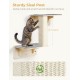 Pecute Cat Window Seats (42 x 30 x 6.5 cm), Cat Hammock Sisal with 2-in-1 Cat Scratching Post, Solid Wood Frame, Iron Holder and Powerful Suction Cup