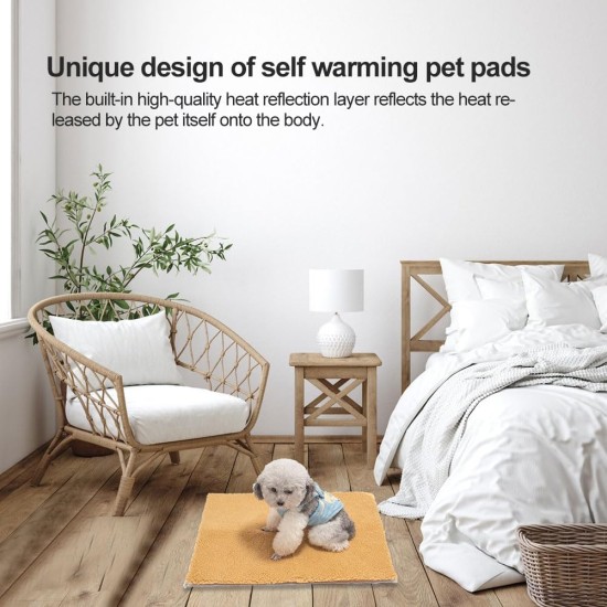 Pet Heating Pad, Self-Heating Blanket for Cats and Dogs, Heat Blanket Cat, Self-Warming Winter Warmth Dog Mat, Washable Puppy Thermal Blanket, Pets Warming Mat, 60 cm x 45 cm, Khaki Colour Pet Heating Pad, Self-Heating Blanket for Cats and Dogs, Heat Blanket Cat, Self-Warming Winter Warmth Dog Mat, Washable Puppy Thermal Blanket, Pets Warming Mat, 60 cm x 45 cm, Khaki Colour