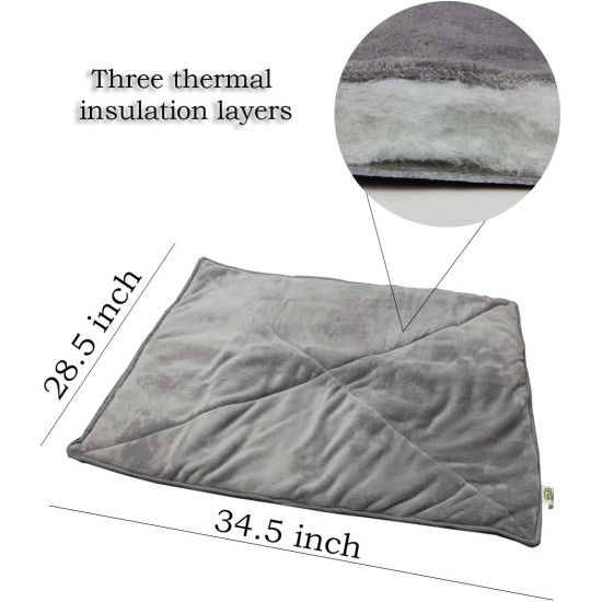 Pet Magasin Extra 90% Thermal Cat Bed - Self Heating Mat with Heat Insulation Layers for Cats, Dogs, Puppies and Other Small Pets - 2-Piece Pet Magasin Extra 90% Thermal Cat Bed - Self Heating Mat with Heat Insulation Layers for Cats, Dogs, Puppies and Other Small Pets - 2-Piece