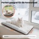 Pet Prime Window Lounger for Cats, Cats, Window Lounger with 2 Cloth Covers, Cat Hammock with Strong Suction Cup, Holds up to 20 kg, for Smooth Surfaces - Large Pet Prime Window Lounger for Cats, Cats, Window Lounger with 2 Cloth Covers, Cat Hammock with Strong Suction Cup, Holds up to 20 kg, for Smooth Surfaces - Large