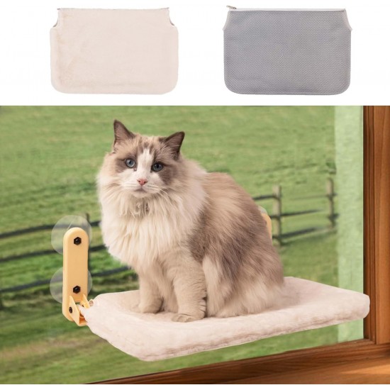 Pet Prime Window Lounger for Cats, Cats, Window Lounger with 2 Cloth Covers, Cat Hammock with Strong Suction Cup, Holds up to 20 kg, for Smooth Surfaces - Large Pet Prime Window Lounger for Cats, Cats, Window Lounger with 2 Cloth Covers, Cat Hammock with Strong Suction Cup, Holds up to 20 kg, for Smooth Surfaces - Large