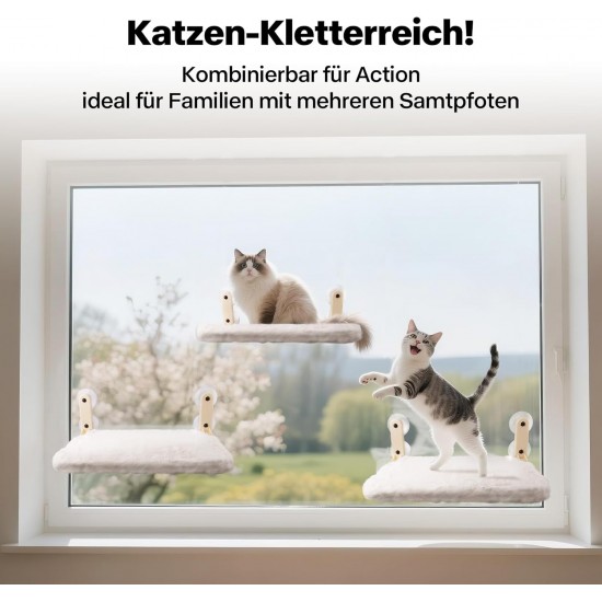 Pet Prime Window Lounger for Cats with 85 mm Suction Cups & 20 kg Load Capacity - Removable Covers, Stainless Steel Frame, 45 x 32 cm Window Sill Replacement for Indoor, Foldable & Cordless Pet Prime Window Lounger for Cats with 85 mm Suction Cups & 20 kg Load Capacity - Removable Covers, Stainless Steel Frame, 45 x 32 cm Window Sill Replacement for Indoor, Foldable & Cordless